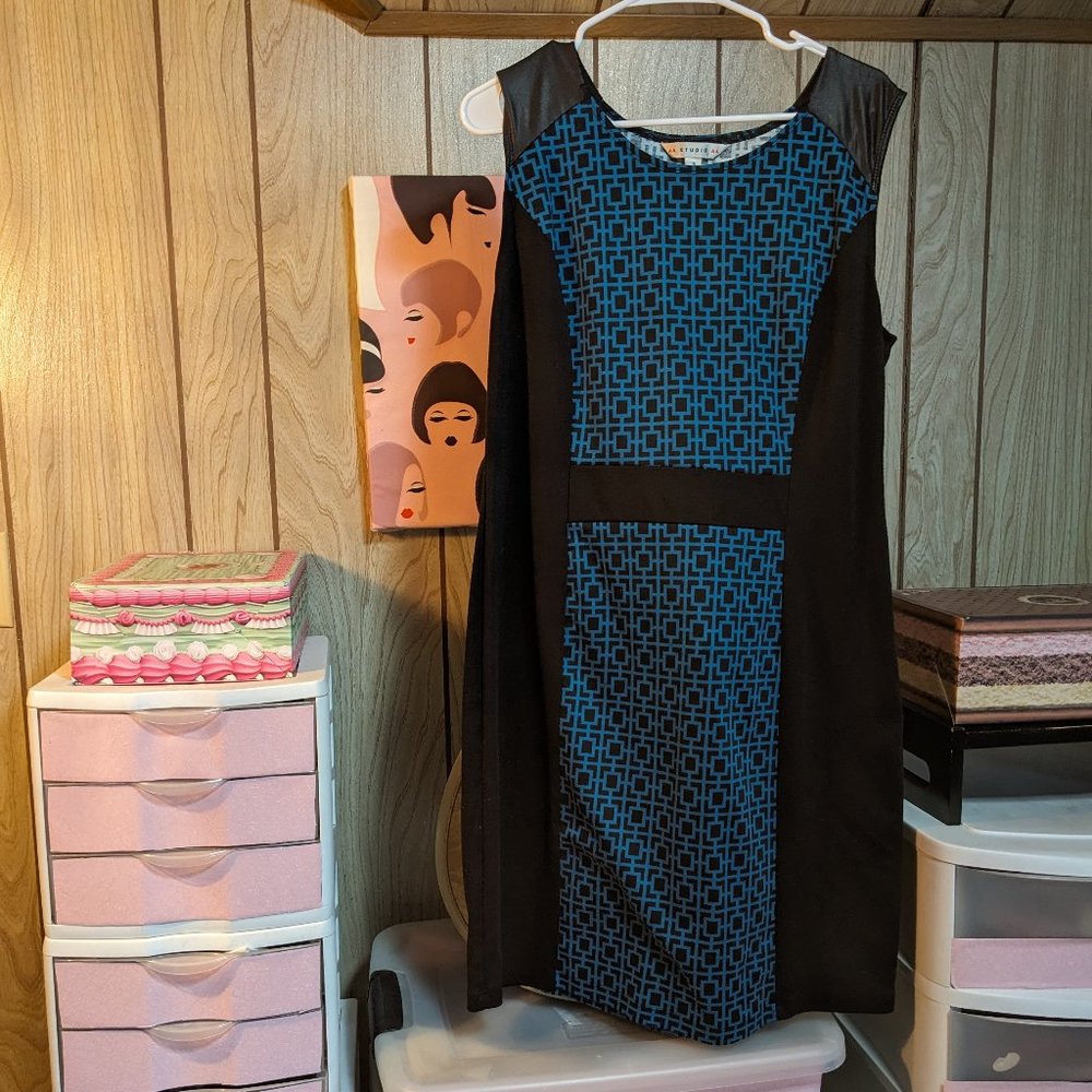 Black and Teal Mod/Scooter Girl Shift Dress